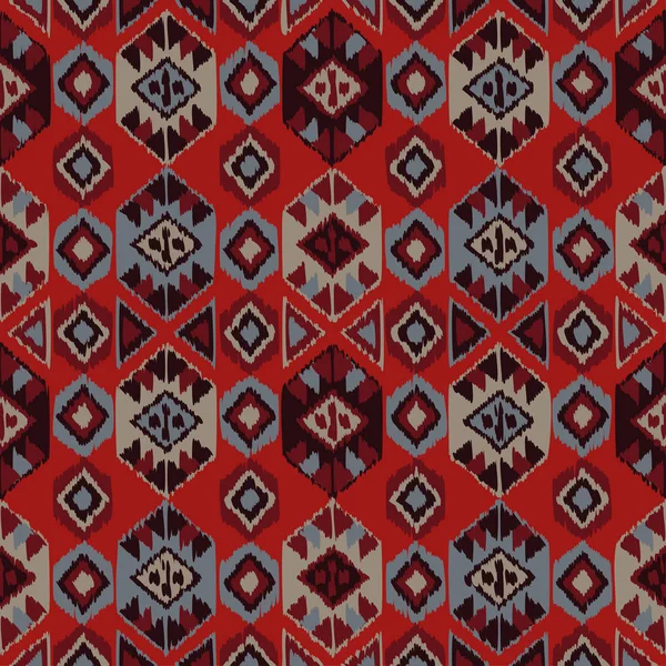 Etnische boho naadloze patroon. Ikat. Afdrukken. Herhalende achtergrond. Doek ontwerp, behang. — Stockvector