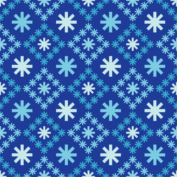 Nahtloser Hintergrund mit Schneeflocken. Druck. Hintergrundinformationen wiederholen. Stoffdesign, Tapete. — Stockvektor