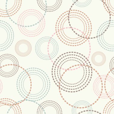 Sorunsuz vektör dekoratif arka plan ile noktalı Yüzüklerin. Yazdırın. Kumaş tasarımı, duvar kağıdı.