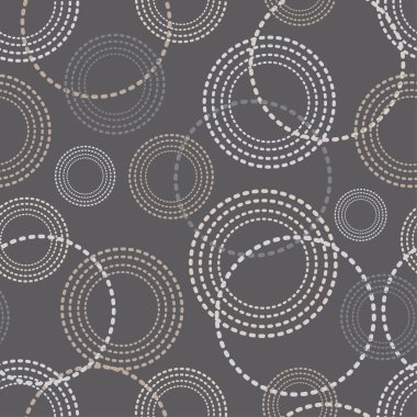 Sorunsuz vektör dekoratif arka plan ile noktalı Yüzüklerin. Yazdırın. Kumaş tasarımı, duvar kağıdı.