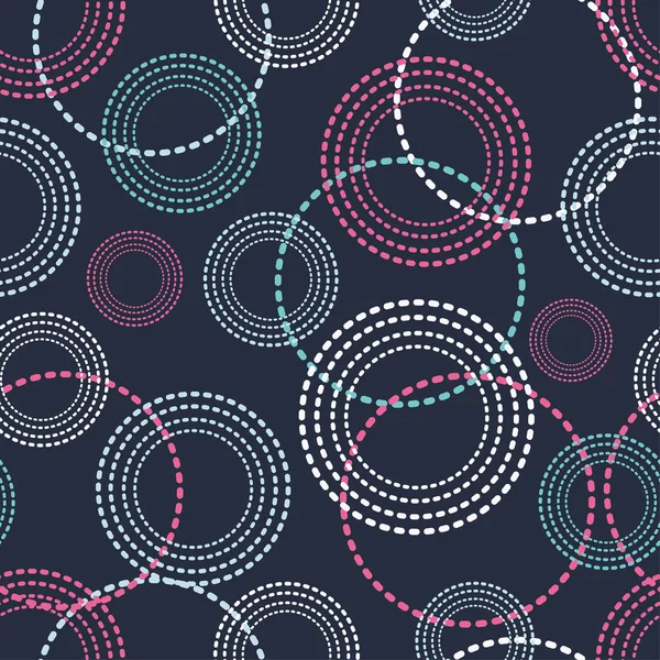 Sorunsuz vektör dekoratif arka plan ile noktalı Yüzüklerin. Yazdırın. Kumaş tasarımı, duvar kağıdı.