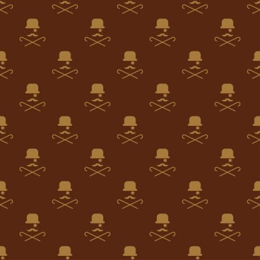 Sorunsuz vektör arka plan Hipsters ile. Yazdırın. Yinelenen arka plan. Kumaş tasarımı, duvar kağıdı.