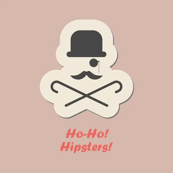 Hipsters Poster. Vectorillustratie. Wenskaart. — Stockvector