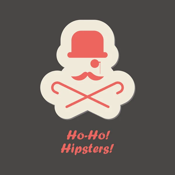 Hipsters Poster. Vectorillustratie. Wenskaart. — Stockvector