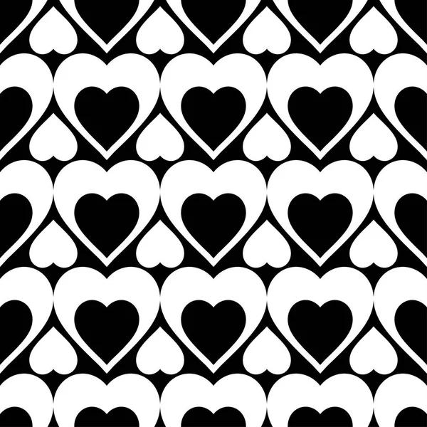Seamless vector background with decorative hearts. Print. Cloth design, wallpaper. — Stock Vector