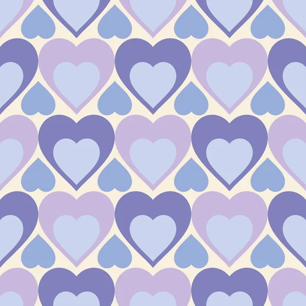 Seamless vector background with decorative hearts. Print. Cloth design, wallpaper. — Stock Vector