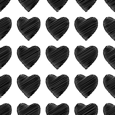 Sorunsuz vektör arka plan dekoratif yürekleri. Yazdırın. Kumaş tasarımı, duvar kağıdı.