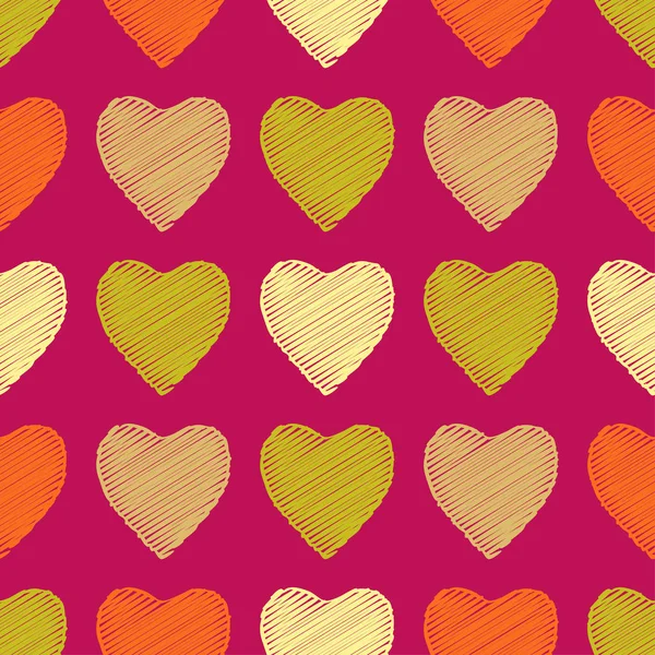 Sorunsuz vektör arka plan dekoratif yürekleri. Yazdırın. Kumaş tasarımı, duvar kağıdı.