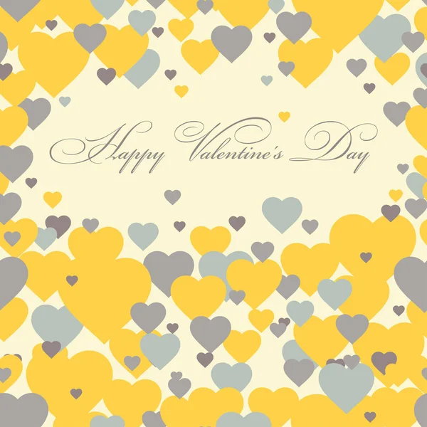 Happy Valentine's Day background With Hearts. Vector illustration. Greeting card. — Stock Vector