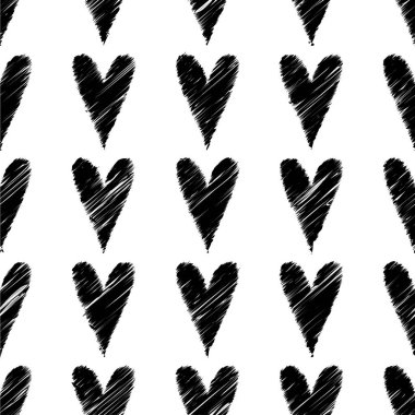 Sorunsuz vektör arka plan dekoratif yürekleri. Sevgililer günü. Yazdırın. Kumaş tasarımı, duvar kağıdı.