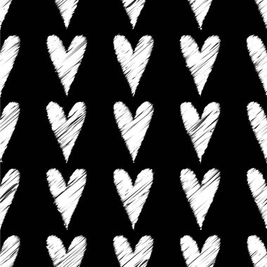 Sorunsuz vektör arka plan dekoratif yürekleri. Sevgililer günü. Yazdırın. Kumaş tasarımı, duvar kağıdı.