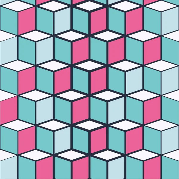 Fondo de cubo de patrón sin costura. Impresión. Repetir antecedentes. Diseño de tela, papel pintado . — Vector de stock