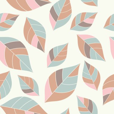 Sorunsuz vektör arka plan dekoratif yaprakları ile. Yazdırın. Kumaş tasarımı, duvar kağıdı.