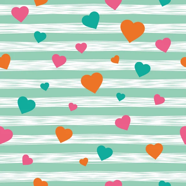 Sorunsuz vektör arka plan dekoratif yürekleri. Sevgililer günü. Yazdırın. Kumaş tasarımı, duvar kağıdı.