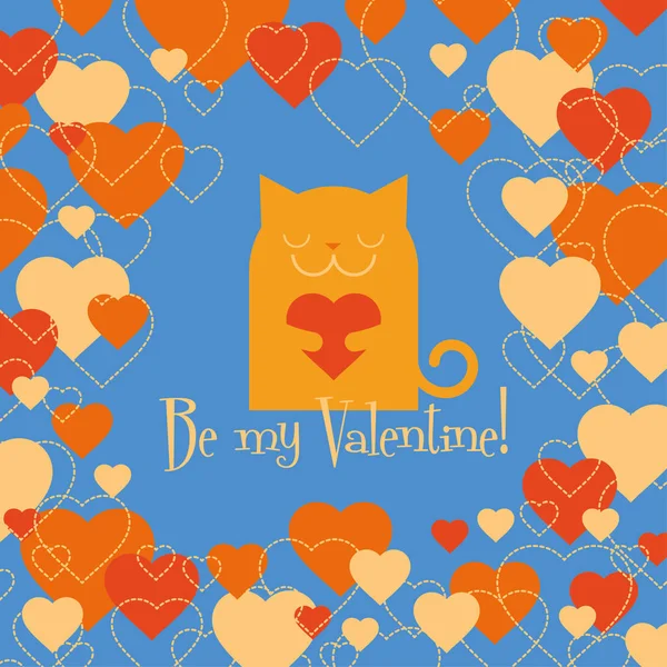 Щасливий день Святого Валентина фону з серця. Векторні ілюстрації. Вітальна листівка. — стоковий вектор
