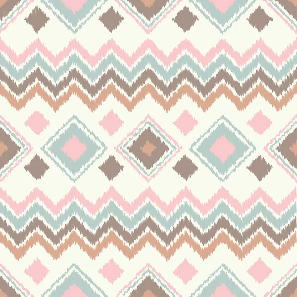 Padrão sem costura boho étnico. Ikat. Imprimir. Repetindo fundo. Design de pano, papel de parede . —  Vetores de Stock