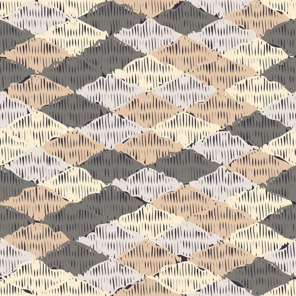 Modèle sans couture boho ethnique. Ikat. Une empreinte. Contexte répété. Conception de tissu, papier peint . — Image vectorielle