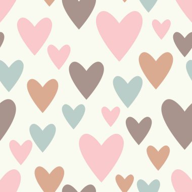 Sorunsuz vektör arka plan dekoratif yürekleri. Sevgililer günü. Yazdırın. Kumaş tasarımı, duvar kağıdı.