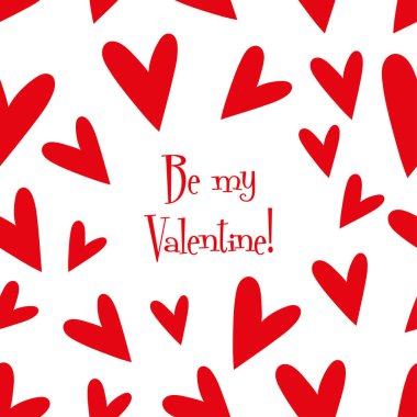 Mutlu Sevgililer günü arka plan ile kalpleri. Vektör çizim. Tebrik kartı.