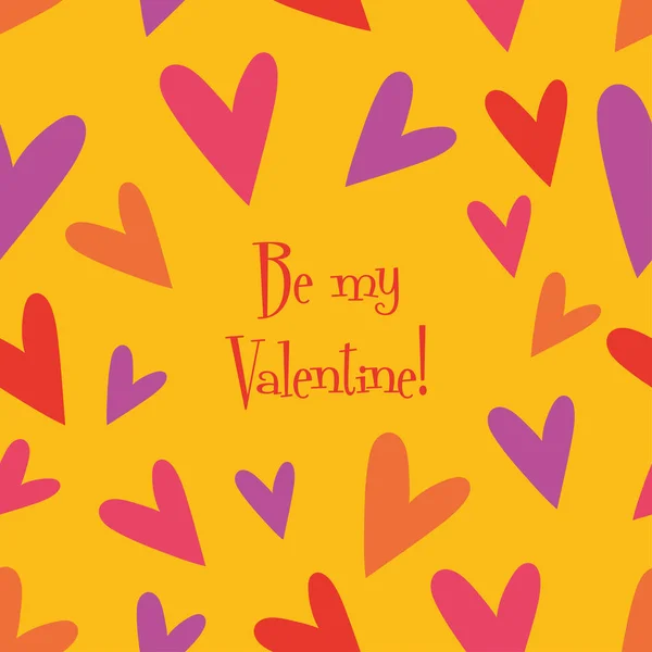 Feliz Dia dos Namorados fundo com corações. Ilustração vetorial. Cartão de saudação . —  Vetores de Stock