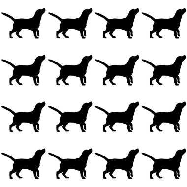 Köpekler ile sorunsuz vektör arka plan. Beagle. Yazdırın. Yinelenen arka plan. Kumaş tasarımı, duvar kağıdı.