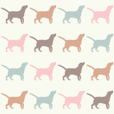 Köpekler ile sorunsuz vektör arka plan. Beagle. Yazdırın. Yinelenen arka plan. Kumaş tasarımı, duvar kağıdı.