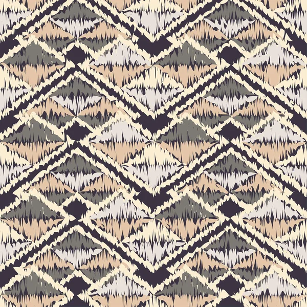 Padrão sem costura boho étnico. Ikat. Imprimir. Repetindo fundo. Design de pano, papel de parede . — Vetor de Stock