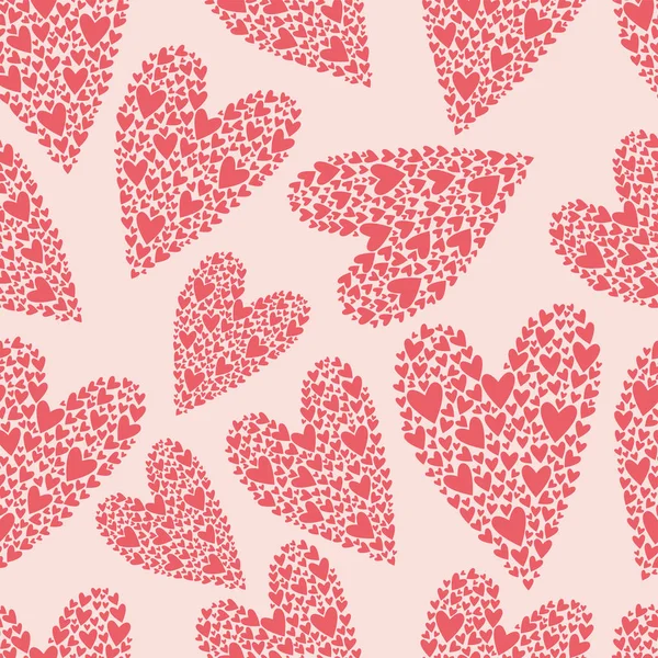 Sorunsuz vektör arka plan dekoratif yürekleri. Balonlar. Sevgililer günü. Yazdırın. Kumaş tasarımı, duvar kağıdı. — Stok Vektör