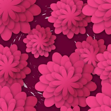 Sorunsuz çiçek 3d arka plan. Yazdır.