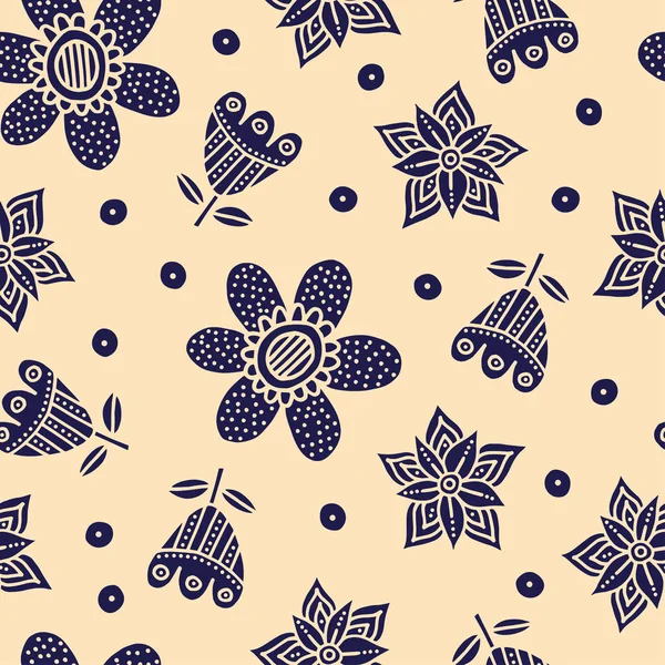 Fondo floral sin costuras. Impresión. Repetir antecedentes. Diseño de tela, papel pintado . — Vector de stock