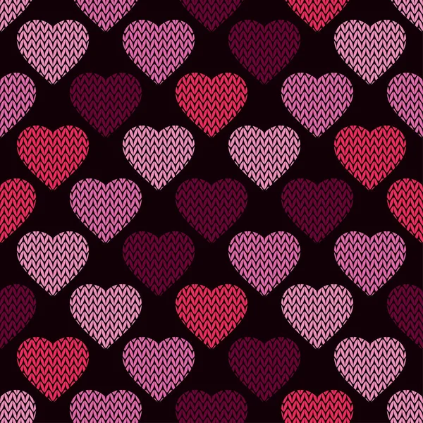 Fondo de vector sin costuras con corazones decorativos. Día de San Valentín. Impresión. Diseño de tela, papel pintado . — Vector de stock