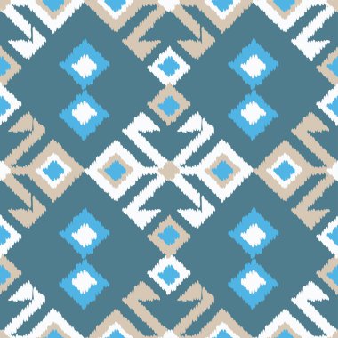 Etnik boho seamless modeli. Ikat. Yazdırın. Yinelenen arka plan. Kumaş tasarımı, duvar kağıdı.