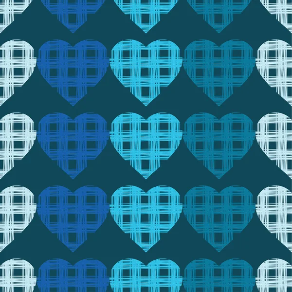 Бесшовный векторный фон с декоративными сердцами. День Святого Валентина . — стоковый вектор