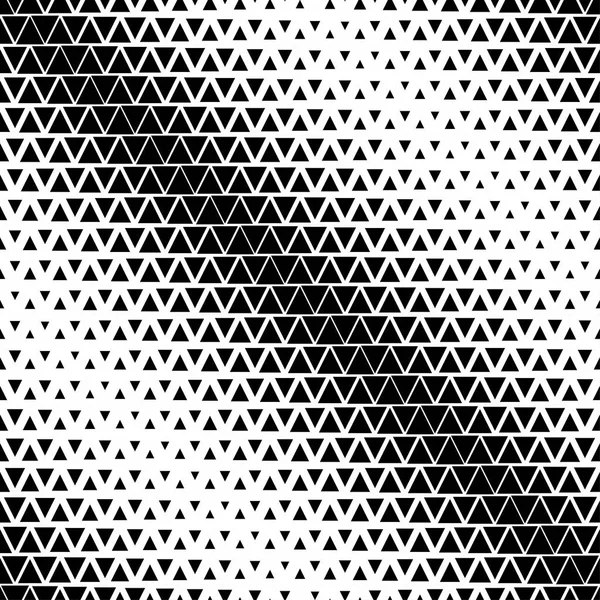 Motif géométrique abstrait sans couture demi-teinte noir et blanc avec triangles . — Image vectorielle