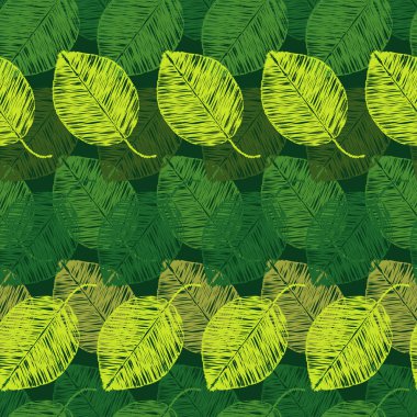 Sorunsuz vektör arka plan dekoratif yaprakları ile. 