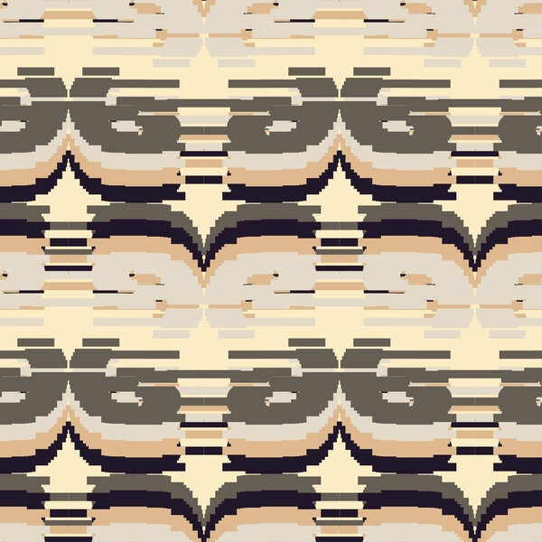 Seamless vector background with abstract geometric pattern. Abstract digital glitch graphic.