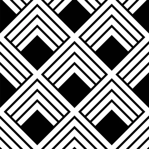 Nahtloser Vektor schwarz-weißes geometrisches Muster. — Stockvektor