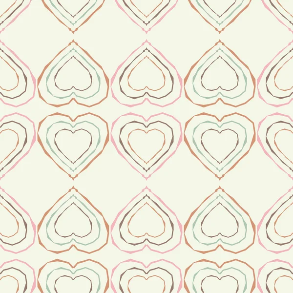 Fondo de vector sin costuras con corazones decorativos. Día de San Valentín . — Vector de stock