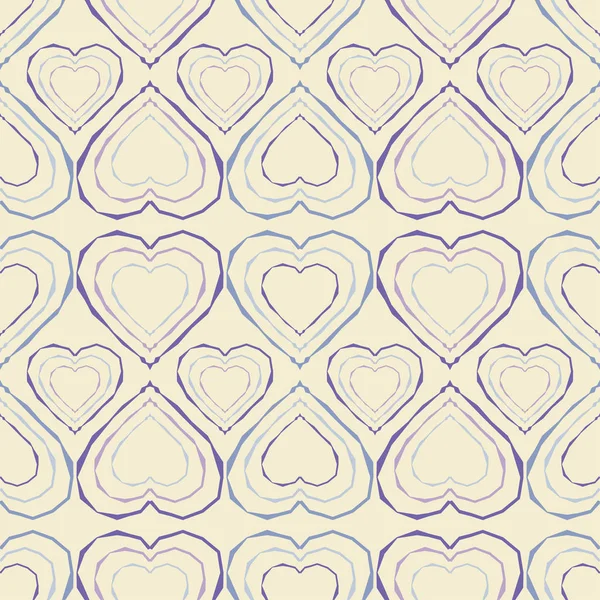 Seamless vector background with decorative hearts. Valentine's day. — Stock Vector