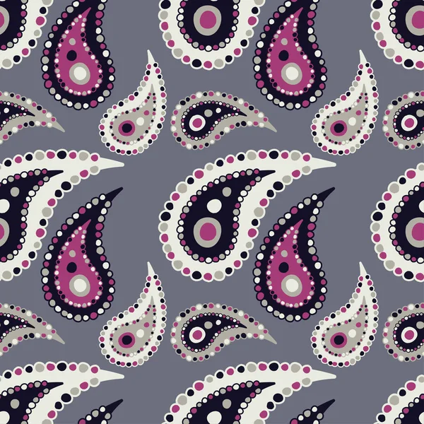 Ethnic boho seamless Paisley pattern. Retro motif. — Stock Vector