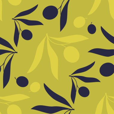 Zeytin seamless modeli. Vektör çizim.