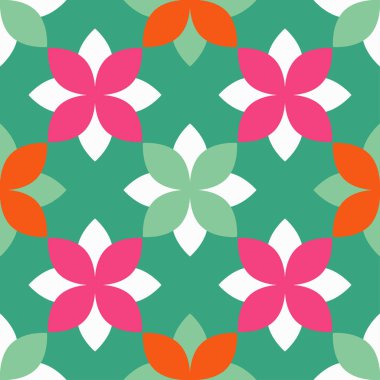 Sorunsuz dekoratif çiçek arka plan. Vektör çizim.