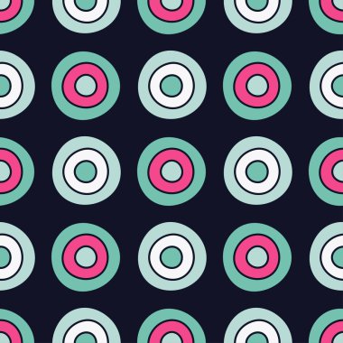 Polka dot seamless modeli. Vektör çizim. Retro motifi. 