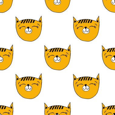 Polka dot kroki seamless modeli. Vektör çizim. Retro motifi. 