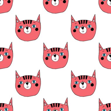 Polka dot kroki seamless modeli. Vektör çizim. Retro motifi. 