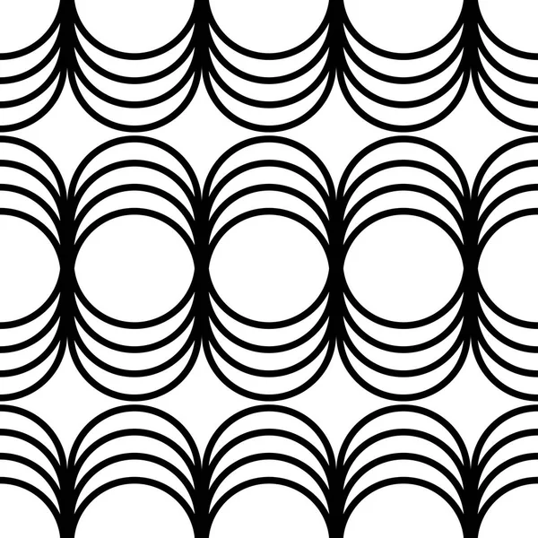 Inconsútil patrón geométrico vectorial en blanco y negro. Ilustración vectorial . — Vector de stock
