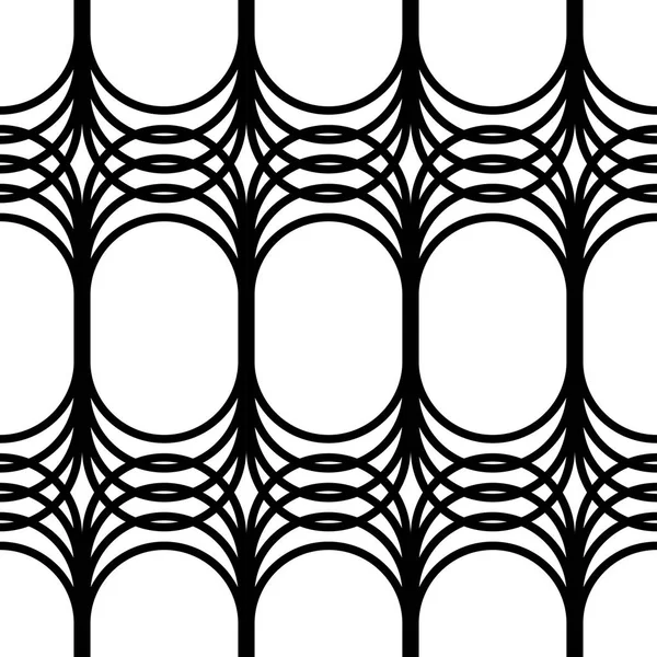 Inconsútil patrón geométrico vectorial en blanco y negro. Ilustración vectorial . — Vector de stock