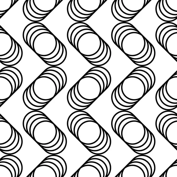 Inconsútil patrón geométrico vectorial en blanco y negro. Ilustración vectorial . — Vector de stock