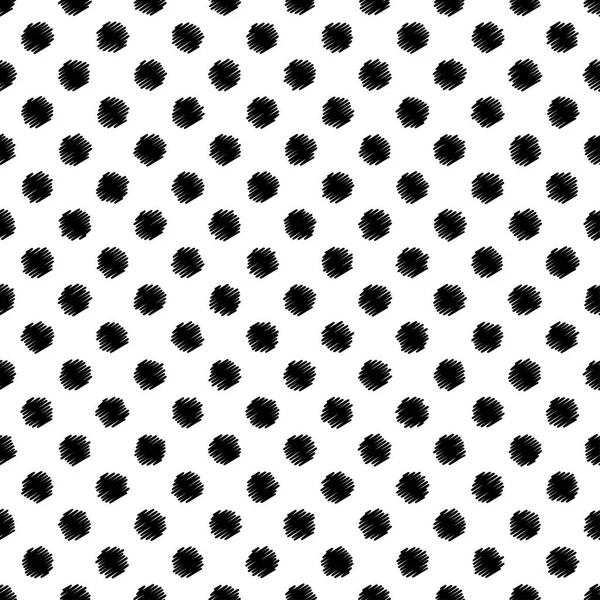Polka dot seamless pattern. Вышивка из атласного стежка. Векторная иллюстрация. Текстильное взаимопонимание . — стоковый вектор