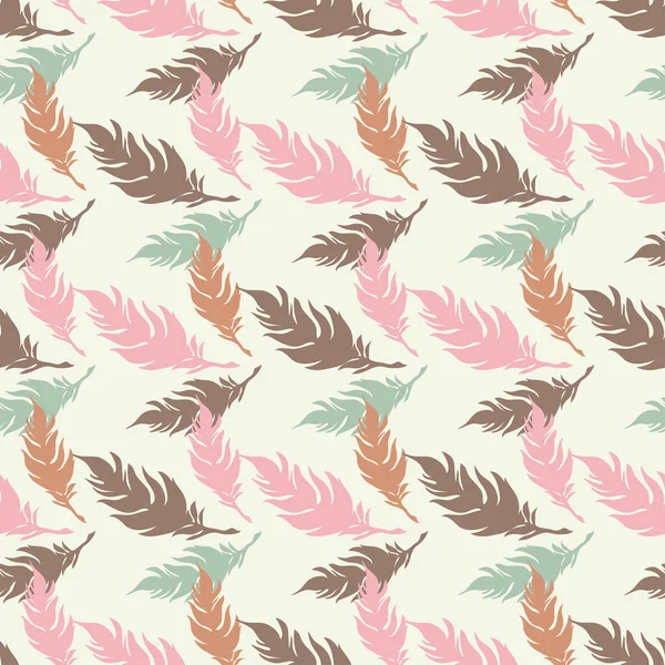 Sorunsuz vektör arka plan dekoratif tüyleri ile. Kumaş tasarımı, duvar kağıdı. Tekstil rapport.